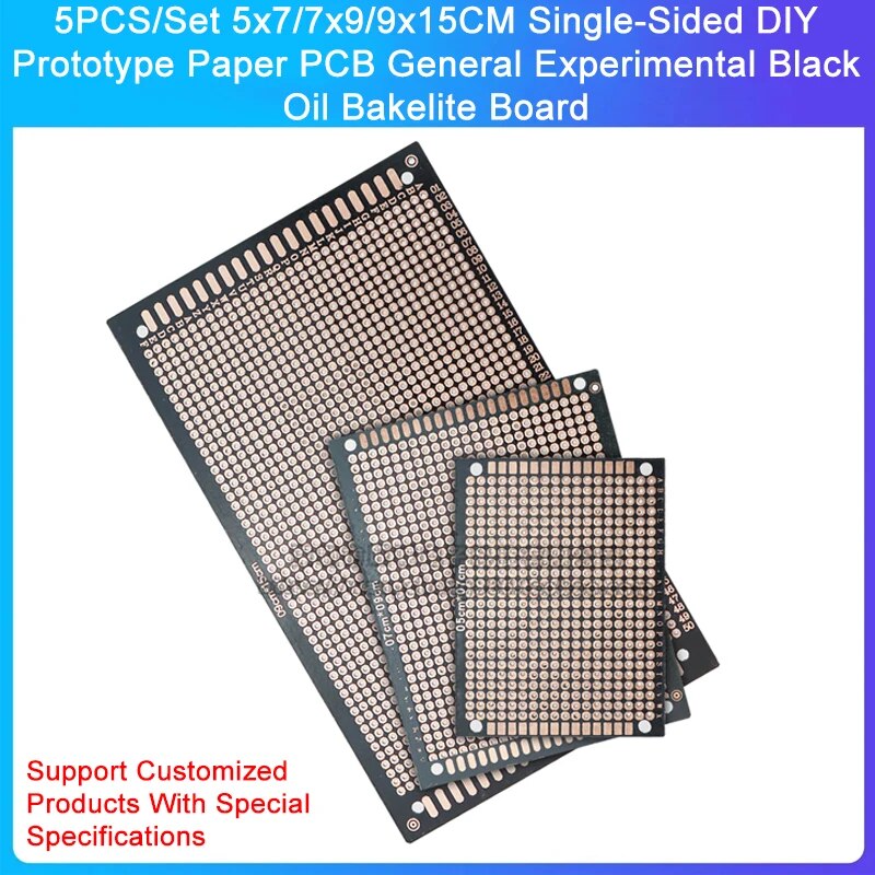 ܸ DIY ǰ  PCB Ϲ    ŬƮ , 5 /Ʈ, 5x7, 7x9, 9x15cm